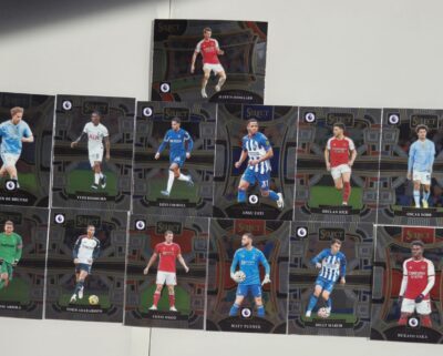 Panini Select Premier League 2023-24 – lot 19 kart (De Bruyne, Saka, Rice, Ødegaard)