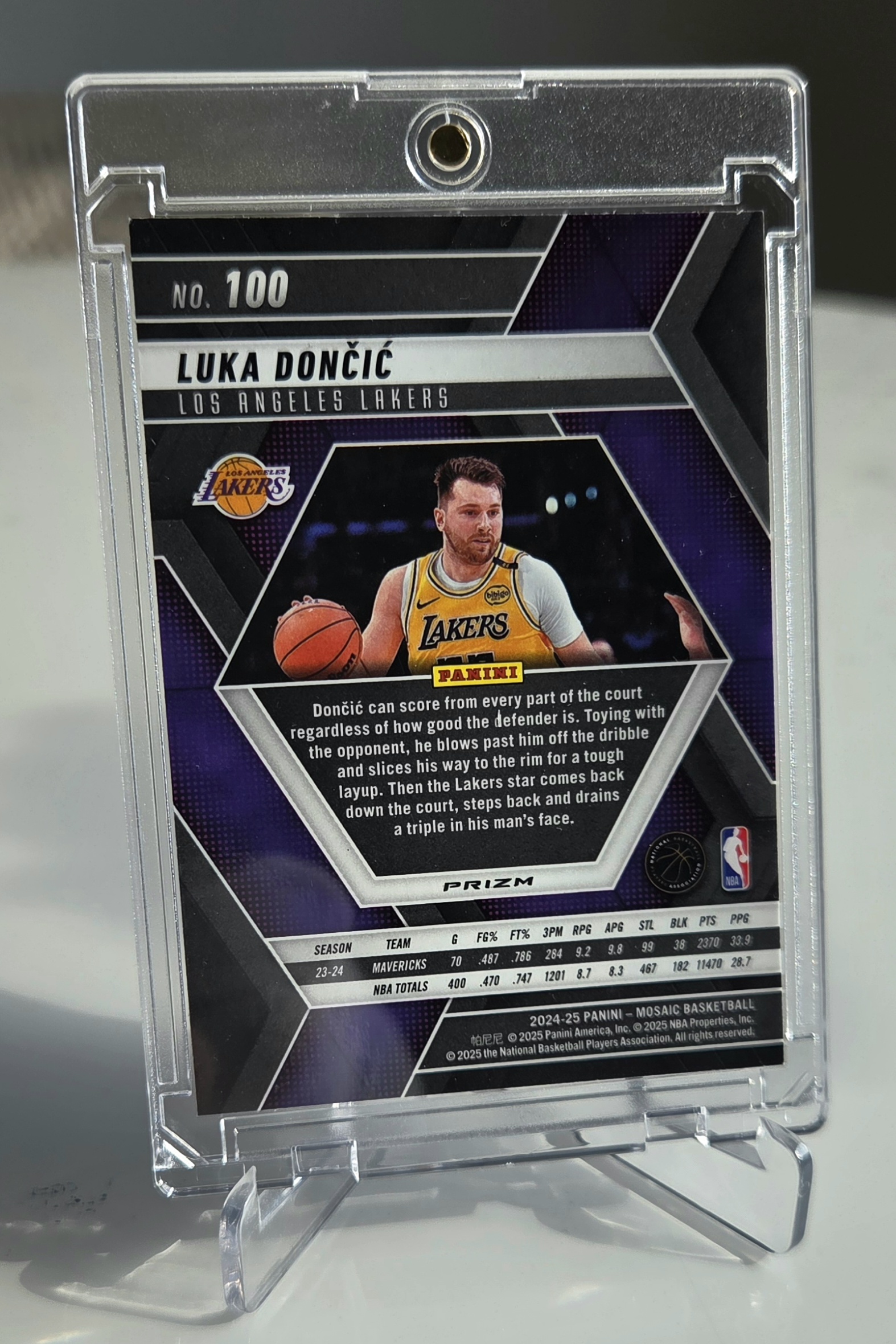 Luka Dončić Mosaic Silver Prizm – Los Angeles Lakers 🔥 - slika 3