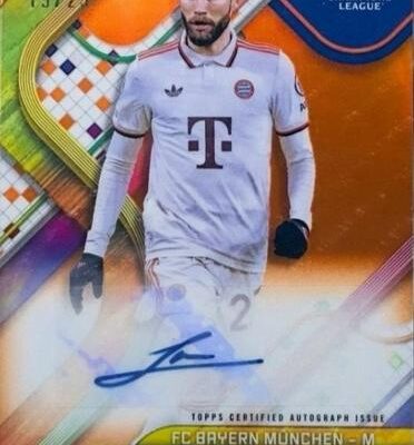 Konrad Laimer [Orange Refractor] #BA-KL | 2024 Topps Finest UEFA Autograph