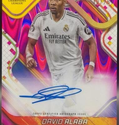 David Alaba [Magenta Refractor] #BA-DA | 2024 Topps Finest UEFA Autograph