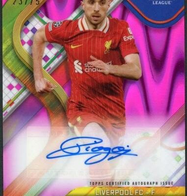 Diogo Jota [Magenta Refractor] #BA-DJ | 2024 Topps Finest UEFA Autograph