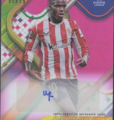 Nico Williams [Magenta Refractor] #BA-NW | 2024 Topps Finest UEFA Autograph