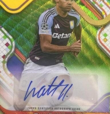 Ollie Watkins [Neon Green Wave Refractor] #BA-OW | 2024 Topps Finest UEFA Autograph