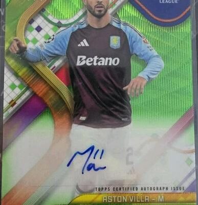 Marco Asensio [Neon Green Wave Refractor] #BA-MA | 2024 Topps Finest UEFA Autograph